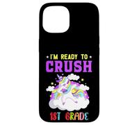 Listo para Aplastar a una Chica unicornia de 1er Grado Carcasa para iPhone 15