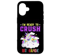 Listo para Aplastar a una Chica unicornia de 1er Grado Carcasa para iPhone 16
