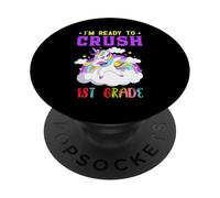 Listo para Aplastar a una Chica unicornia de 1er Grado PopSockets PopGrip Adhesivo