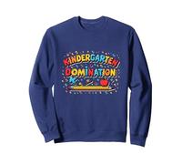 Listo para Aplastar la diversión Escolar de dominación de jardín de Infantes Sudadera, Unisex para Adultos, Azul Marino, S