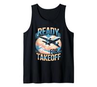 Listo para el despegue Vacaciones Avión Viajes de verano Camiseta sin Mangas