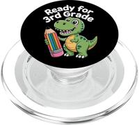 Listo para el dinosaurio de tercer grado: lindo arte de regreso a clases PopSockets PopGrip para MagSafe