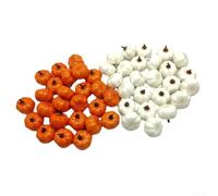 ¿Listo para Halloween? Toma este juego esencial de mini calabazas de espuma artificial hoy (24 piezas blancas y amarillas)