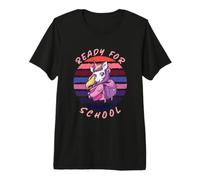Listo para la Escuela Unicornio Comienzo Escolar 1er Grado niña Camiseta Premium