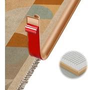 Listón de borde autoadhesivo para alfombras, PVC Tiras de Puerta de Transición, riel de Transición para suelo y alfombra, Adecuado para una pendiente de umbral (Marrón, 5 M)