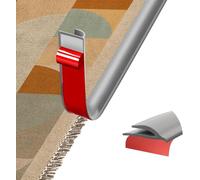 Listón de borde autoadhesivo para alfombras, PVC Tiras de Puerta de Transición, riel de Transición para suelo y alfombra, Adecuado para una pendiente de umbral (Gris, 1 M)