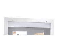 Listón de rotulación para vitrinas de acrílico blanco, altura 100 mm