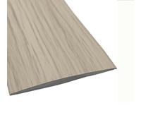 Listón de transición para suelo, autoadhesivo, revestimiento de suelo de PVC, listón de umbral, perfil de laminado plano, revestimiento de suelo, lista de bordes, veta de madera gris, 1 m x 5 cm