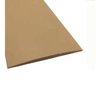 Listón de transición para suelo, autoadhesivo, revestimiento de suelo de PVC, listón de umbral, perfil de laminado plano, revestimiento de suelo, lista de bordes, 1 m x 5 cm, marrón claro