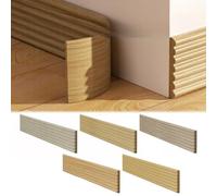 Listón decorativo para suelo autoadhesivo, 200 x 8 cm, perfil de protección | Aspecto de madera para bordes de pared y bordes de muebles, material de goma grueso, fácil de cortar, D