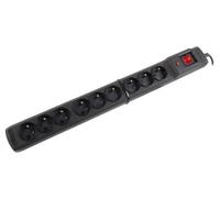 Listón eléctrico ARMAC MULTI M9 3M 9X 230V PL negro M9/30/CZ