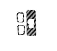 Listón Salpicadero Para Volvo S60 V60 2010- 2016 2017 Textura De Fibra Carbono Botón Elevación Ventana Pegatina Cubierta Accesorios Decoración Interior Coche Moldura Interior(Left-hand drive)