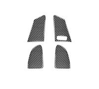 Listón Salpicadero Para Volvo S60 V60 2010- 2016 2017 Textura De Fibra Carbono Botón Elevación Ventana Pegatina Cubierta Accesorios Decoración Interior Coche Moldura Interior(Right-hand drive A)