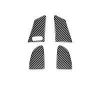 Listón Salpicadero Para Volvo S60 V60 2010- 2016 2017 Textura De Fibra Carbono Botón Elevación Ventana Pegatina Cubierta Accesorios Decoración Interior Coche Moldura Interior(Left-hand drive A)