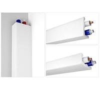 Listones angulares Molduras de cortina 12x6cm Perfil en L de XPS Revestimiento de tubos, EK-1 (24 metros) Listón angular LED Tiras de espuma de poliestireno Tiras de cubierta Pared Techo blanco