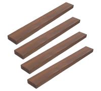 Listones de Madera Carbonizada DIY 4 Piezas, para Manualidades | Recortes, Madera Dura Acabado Marrón Uniforme, Superficie Densa y Lisa, Molduras y Trabajos Interiores