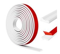 Listones de pared autoadhesivos, molduras de estuco flexibles para despegar y pegar para decoración de bricolaje, protección de pared, bordes de armarios (blanco, 22 mm x 12 m)