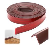 Listones de protección de bordes autoadhesivos, listones blandos flexibles, rollo impermeable, fácil de cortar, para puertas, ventanas, paredes, cocina, azulejos, ideal para bricolaje (marrón, 1 x 1