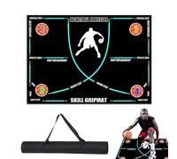 lisutupode Alfombra De Goma De Baloncesto Antideslizante 120x86cm Colchoneta De Entrenamiento con Absorción De Impacto, Estera De Entrenamiento De Baloncesto Plegable Y Portátil para niños y Adultos,