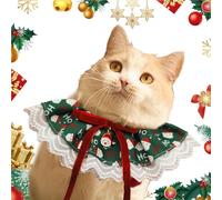 lisutupode Baberos navideños para Perros,Bandanas navideñas para Perros | Bandanas Ajustables para Perros Baberos navideños para Perros - Lindo Encaje Transpirable Bufanda para Mascotas Accesorios