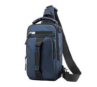 lisutupode Bolso Hombre De Nylon Impermeable Bolso Simple Y Elegante, 30x18x7 Cm, Con Soporte USB, Compartimentos Para Viaje De Negocios, Senderismo, Uso Diario, azul, Se référer au