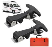 lisutupode Cerradura De Goma Del Capó 11.8x11.8x6.1 Cm/Kit De Cierre De Capó De Goma 2 Pestillos Flexibles Con Mango En T - Carros De Golf, Capós De Vehículos, Refrigeradores, Cajas De Carga Pestillo