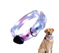lisutupode Collar LED para perro, 3 modos de iluminación, collar LED ajustable brillante para caminar por la noche, niebla