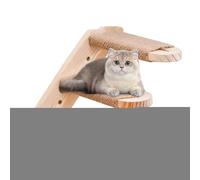 lisutupode Escalones de pared para gatos, escalones de madera de pino natural, escaleras y escalones seguros para gatos que ahorran espacio para escalar y descansar