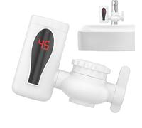 lisutupode Grifo De Agua Caliente Instantánea - Grifo De Calentamiento Inmediato - Dos Modos Giratorio Pantalla LED Digital Para Sala De Descanso Cocina Baño Pequeños Apartamentos Camping Exterior Y