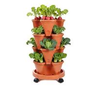 lisutupode Maceta de fresas apilable vertical de 4 niveles