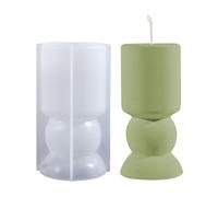 lisutupode Molde de silicona de columna romana - Moldes de silicona cónica 3D para velas - Molde epoxi de resina de arcilla de yeso para hormigón hecho a mano, manualidades, centro de mesa, portavelas