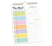 lisutupode Planificador semanal de comidas, 52 hojas, agenda semanal, bloc de notas organizador de alimentos, para una alimentación saludable, pérdida de peso, cocina, hogar, pared, cocina,