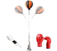 lisutupode Saco De Boxeo Ajustable para Velocidad ConBase De Muelle 110-150cm De Reflejo De Boxeo con Stand Guantes Correas Saco DaBoxe Bola De Boxeo DaTerra Base para Adolescentes Y Adultos