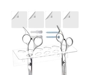 lisutupode Soporte para tijeras para estilista, organizador de aseo de perros de acrílico con 11 agujeros, organización del hogar para oficinas de aseo interior, estilista, costura, cocina