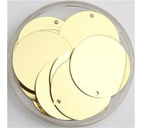 LISYANG Lentejuelas de 30 mm, 40 mm, 50 mm, para manualidades, lentejuelas redondas grandes, con 1 agujero lateral, accesorios de costura manual