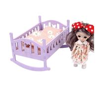 Lit Bébé Jouet | Mobilier Interactif Avec Literie Complète | Accessoire Jeu Rôle Pour Filles Garçons Préscolaire Maternelle Maison Crèche Anniversaire Cadeau Intérieur Fête