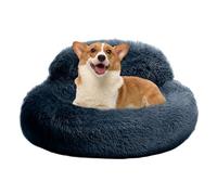 Lit Donut Chien - Coussin Rond Confortable Avec Bord | Surélevé Antidérapant Repos Nuit Sieste, Détente Tapis Moelleux Douillet Zone Jeu Chambre Couchage Animaux Compagnons Maison Intérieur