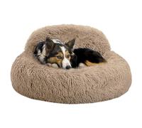 Lit Donut Chien - Coussin Rond Confortable Avec Bord | Surélevé Antidérapant Repos Nuit Sieste, Détente Tapis Moelleux Douillet Zone Jeu Chambre Couchage Animaux Compagnons Maison Intérieur