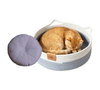 Lit Panier Pour Chat - Cinta de couchage Rond En Coton Tissé, Lavable Et Doux | Parfait Pour Les Chatons, Les Petits Chiens Et Animaux De Compagnie, Convient Pour Une Utilisation En Intérieur, Dan