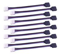 LITAELEK 10 tiras LED RGBW 5050 conector rápido de 5 pines LED Strip Conector Cable de conexión para 12 mm de ancho RGBW LED tira y controlador 17 cm