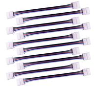 LITAELEK 10pcs RGBW LED Strip Cable Conector para 12mm de Ancho SMD 5050 RGBW LED Strip Conector de Tira LED Adaptador de Cinta LED para Conectar 2 RGBW LED Tiras Junto -17cm de Largo