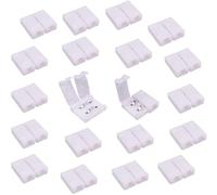 LitaElek 20pcs 2 Pin Conector de Tira LED Conector rápido de luz de Cinta LED Conector de LED Strip para Tira LED SMD 5050/5630 Monocromo de 10mm Ancho Impermeable y no Impermeable, sin Soldadura