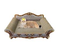 LitaiL Rascador de cartón para gatos, rascador para gatos, cartón rascador con hierba gatera, 2 en 1, tablas rascadoras para protección de sofá, dimensiones 55 x 32 cm, gris