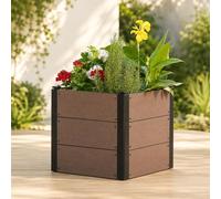 Litake Cama de Cultivo Elevada de Madera Marrón 49x49x45 cm sin Fondo