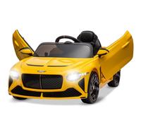 Litake Coche eléctrico Infantil Lujo Bacalar 12V con Licencia Oficial - Puertas Tipo Tijera - Suspensión y 3 velocidades - Mando Parental, Luces LED, claxon y máxima Seguridad - Color Amarillo