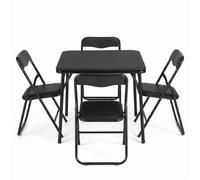 Litake con Mesa y Silla - Infantil, Portátil, Madera, Hierro y Plegable