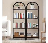 Litake Librería 60x28x180cm - 4 Niveles, Arco, Madera/Metal.