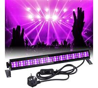 Litake Luz Negra UV, 36W 12 LED Luz Ultravioleta 390-400nm Clase UVA Longitud de onda LED Luz UV con Cable de Alimentación de 1.5M para Halloween, Pintura Corporal, Escenario y Decor de Fiestas