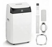 Litake Pingüino Aire Acondicionado Portátil 10000 BTU 3 en 1 Frío, Ventilador y Deshumidificador para Habitaciones de 30m², Incluye Kit de Ventana y Mando a Distancia, Blanco