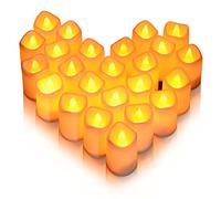 Litake Velas LED, 24PCS Luces de Té Sin Llama Velas Realistas Electrónicas Luz Blanca Cálida Funciona con Pilas para Bodas Cumpleaños Festivales Halloween Hogar Cena Fiesta Decoración